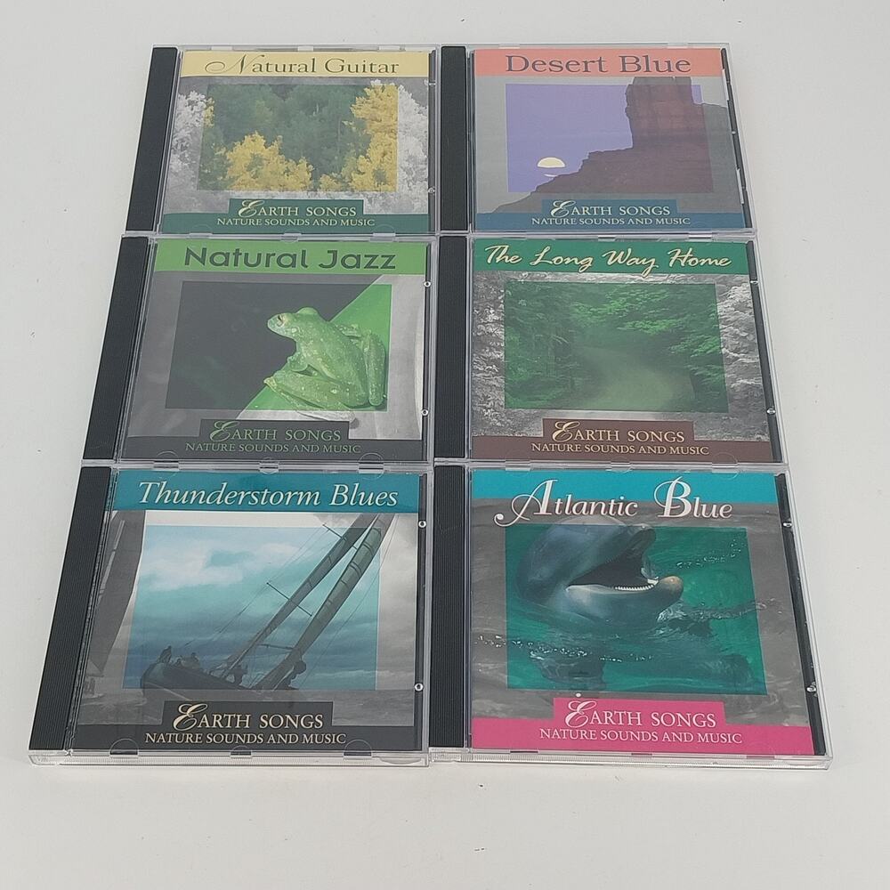 Earth Songs 6 CD Lot Natural Guitar Jazz Atlantic Desert Thunderstorm Blues